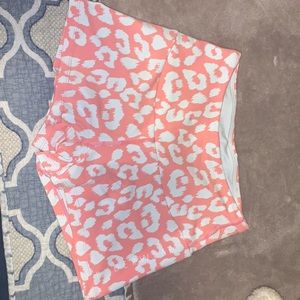 Ryderwear pink leopard gym shorts